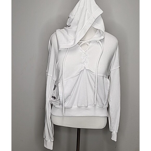 Free People Movement White Womens S Terry cloth sweatshirt - Picture 2 of 10